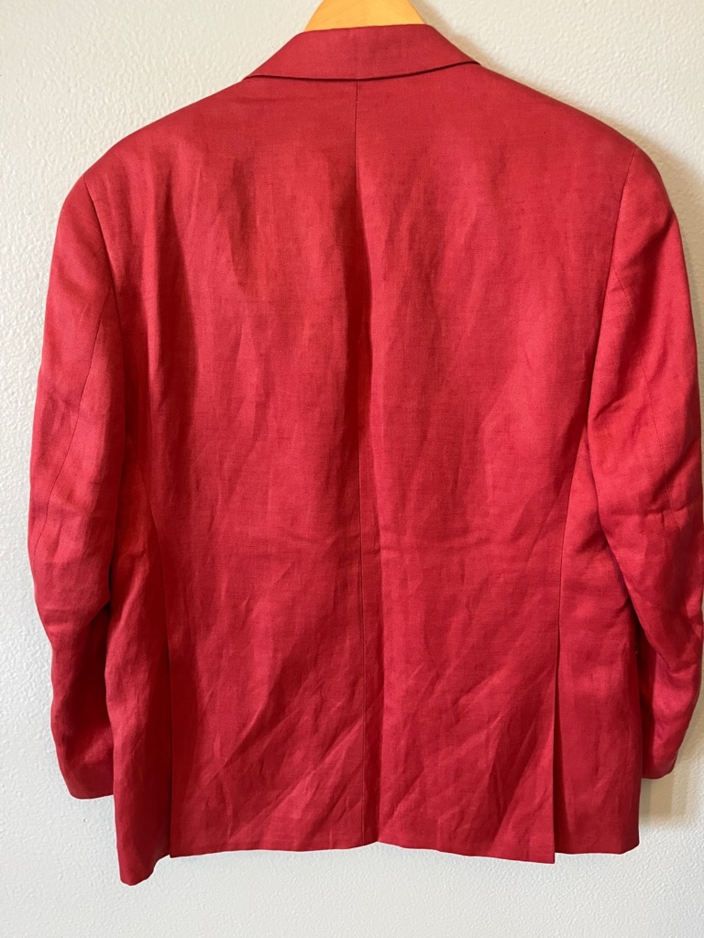 Ralph Lauren Blue Label Red Linen Sport Coat - Single-Breasted Blazer - Picture 8 of 9